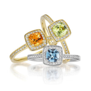 Ringe mit Farbsteinen von Wilhelm Müller und Schmuck bei Juwelier Schott in Tübingen